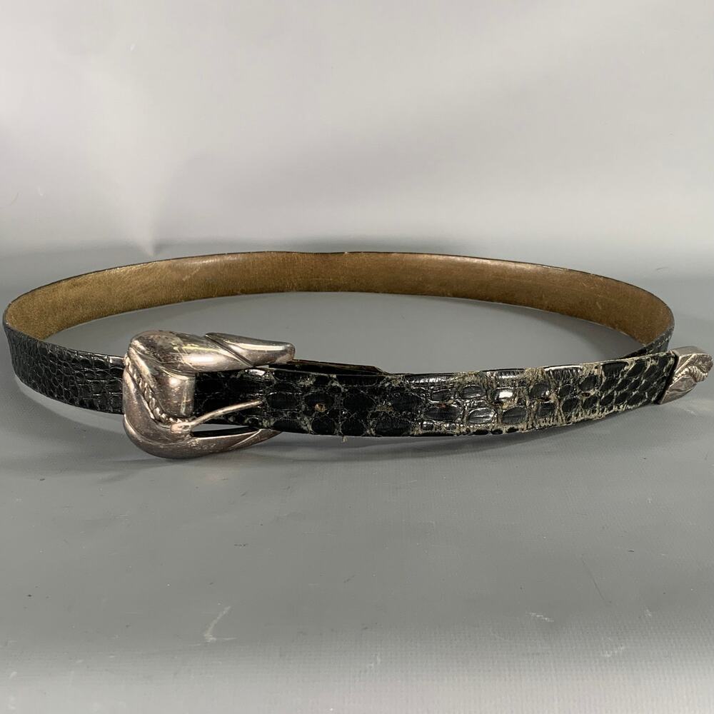 VINTAGE Black Lizard Belt